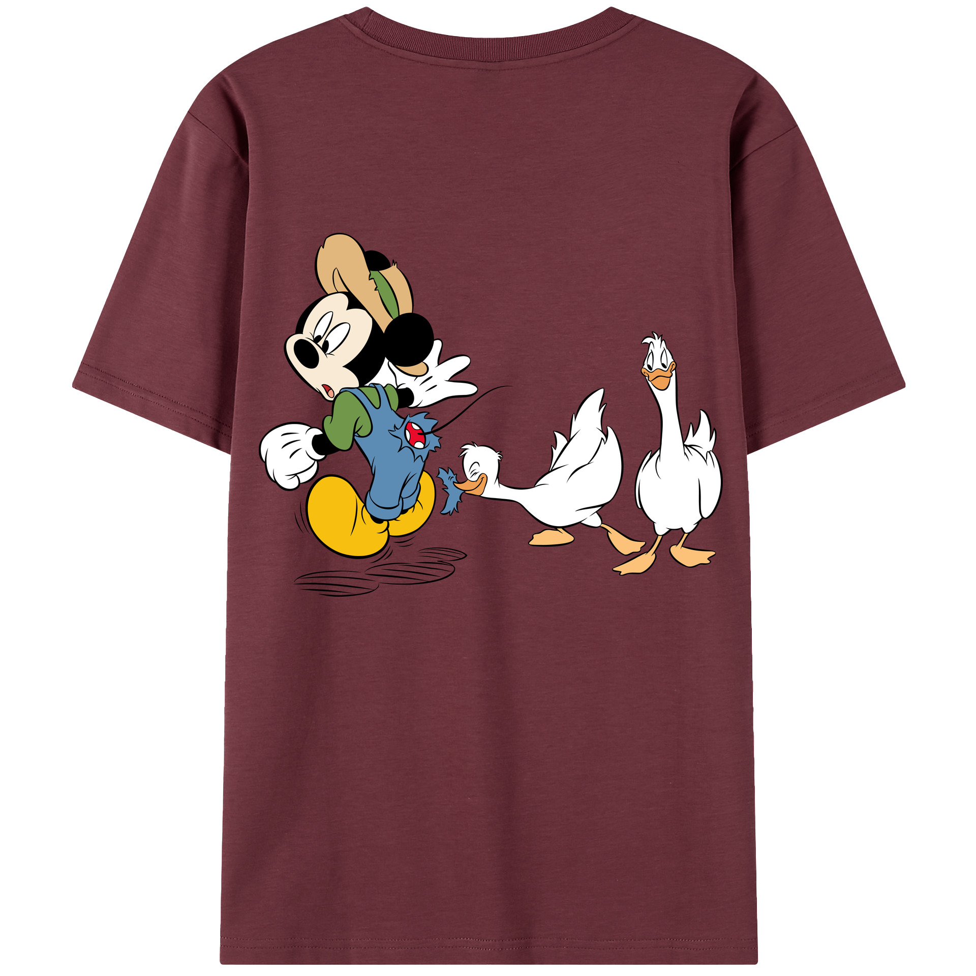 （画像用） ミッキーマウス Mickey Mouse 綿100％半袖Tシャツ（背面プリント）